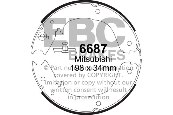 EBC Brake Shoe Replacement Set (6356)