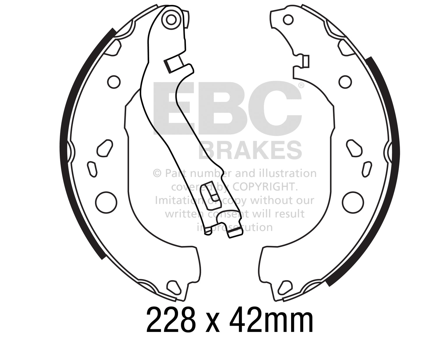 EBC Brake Shoe Replacement Set (6637)