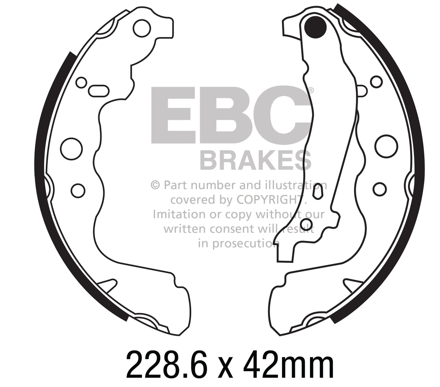 EBC Brake Shoe Replacement Set (6612)