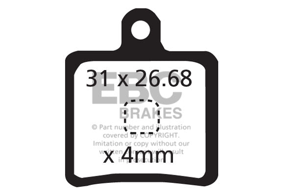 EBC Cycle Red Brake Pad for HOPE 2002 MINI (CFA318R)