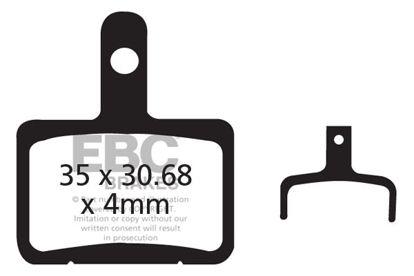 EBC Cycle Red Brake Pad for ALHONGA HJ-MD16 (CFA327R)