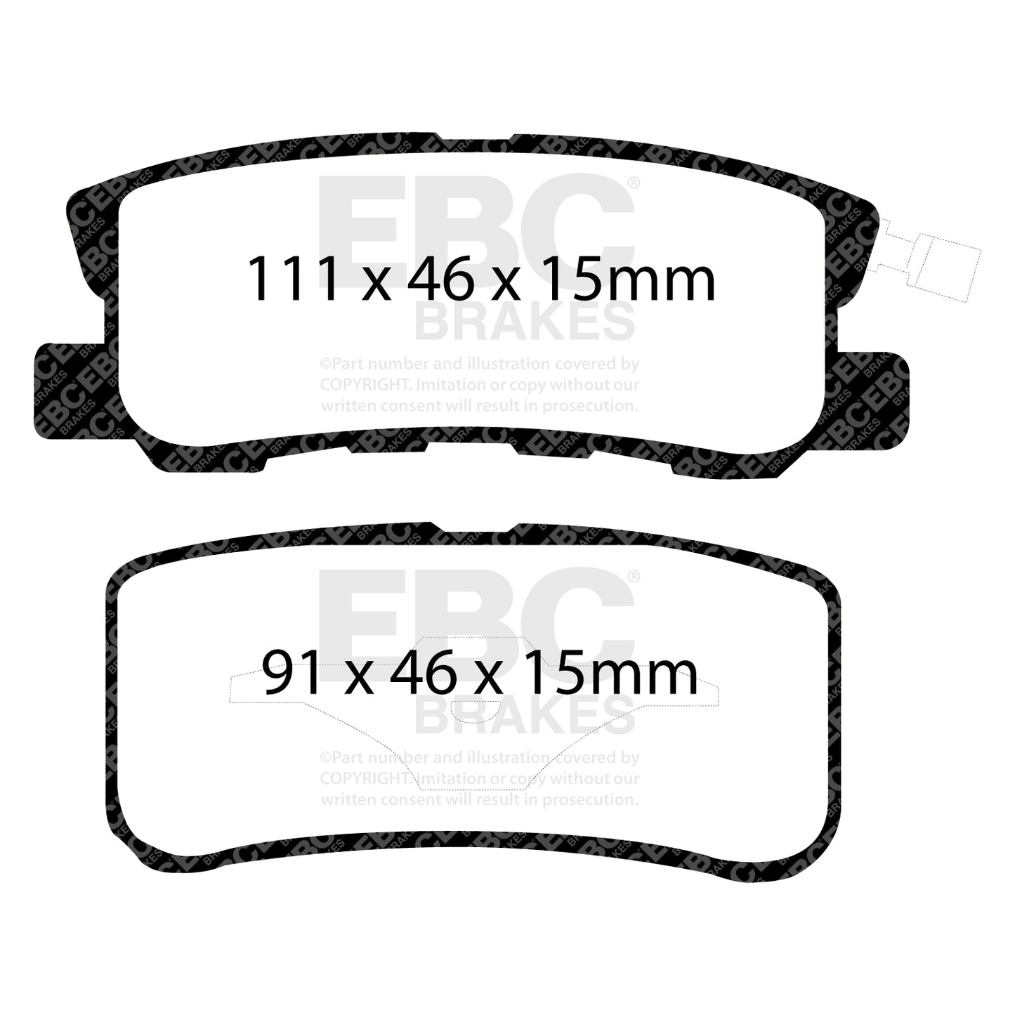 EBC Ultimax OE Replacement Brake Pad Set (DP1407)