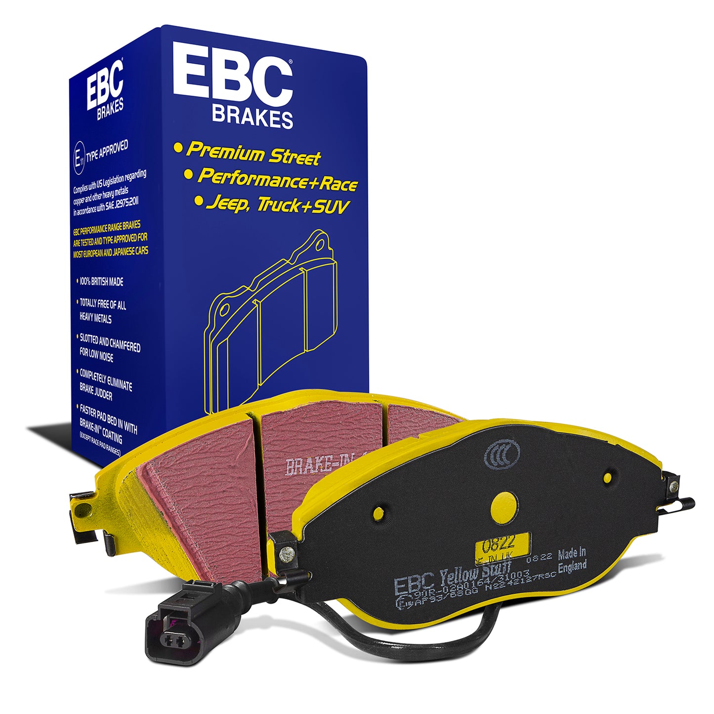 EBC Yellowstuff 4000 Series Street and Track Brake Pad Set (DP42127R)