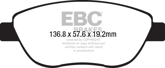 EBC Ultimax OE Replacement Brake Pad Set (DPX2212)