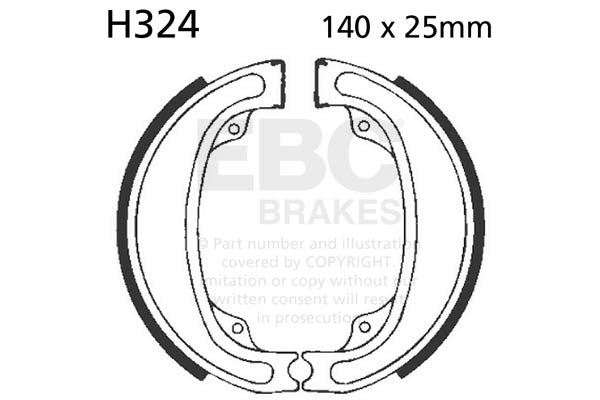 EBC - EBC Brake Shoe Set (H324)