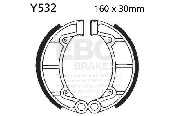EBC - EBC Brake Shoe Set (Y532)