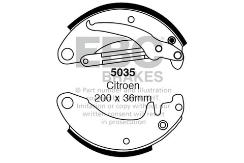 EBC Brake Shoe Replacement Set (5038)