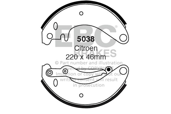 EBC Brake Shoe Replacement Set (6403)