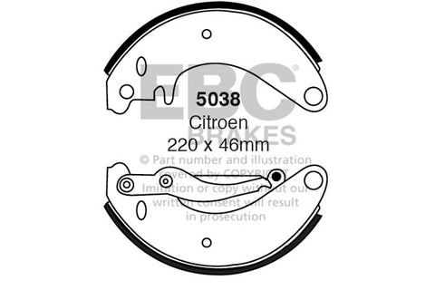 EBC Brake Shoe Replacement Set (6403)
