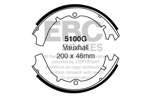 EBC Replacement Brake Shoe Set (5100G)