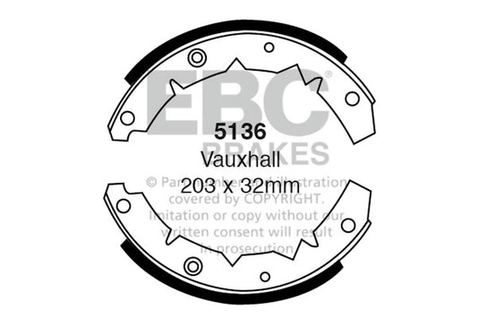 EBC Brake Shoe Replacement Set (6383)