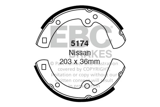 EBC Brake Shoe Replacement Set (5176)