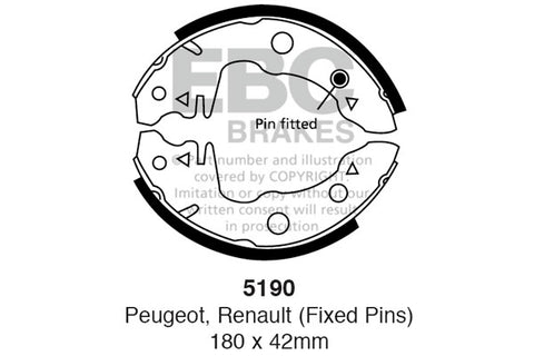 EBC Brake Shoe Replacement Set (6523)