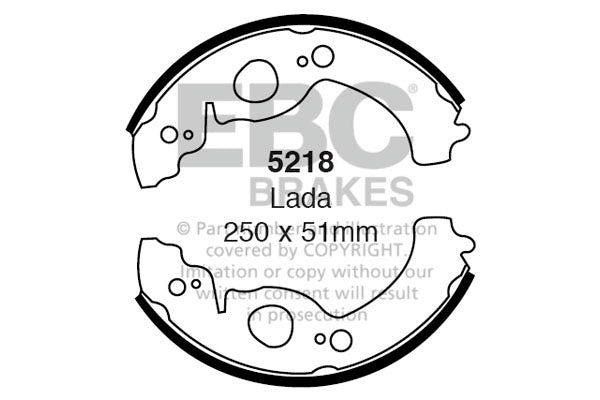 EBC Brake Shoe Replacement Set (6420)