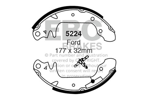 EBC Brake Shoe Replacement Set (6347)