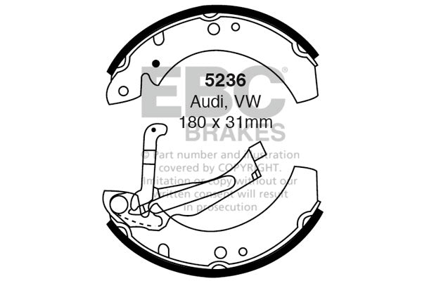 EBC Brake Shoe Replacement Set (5264)