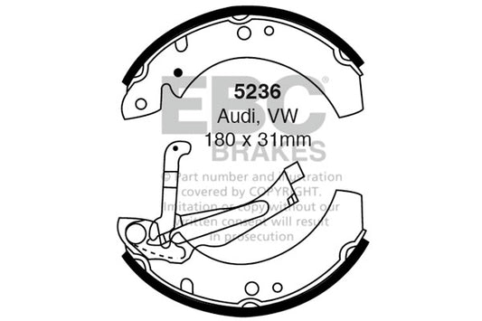 EBC Brake Shoe Replacement Set (5264)