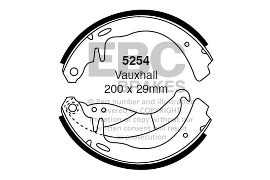 EBC Brake Shoe Replacement Set (6596)