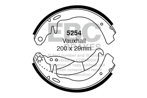 EBC Brake Shoe Replacement Set (6596)
