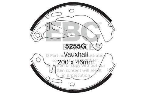 EBC Replacement Brake Shoe Set (5255G)