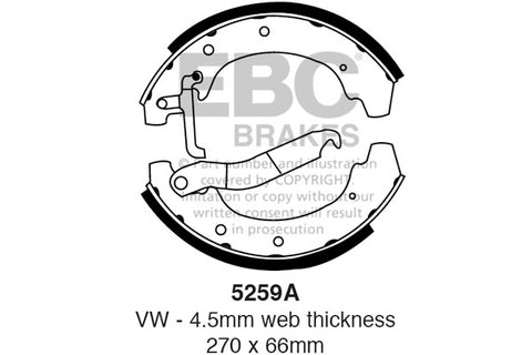 EBC Replacement Brake Shoe Set (5259A)