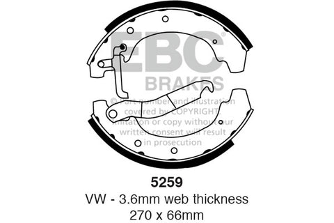 EBC Brake Shoe Replacement Set