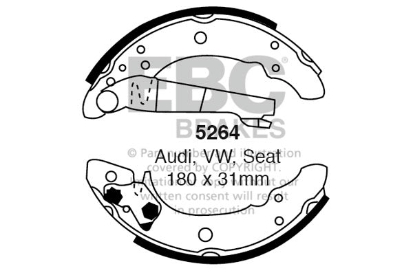 EBC Brake Shoe Replacement Set (5186)