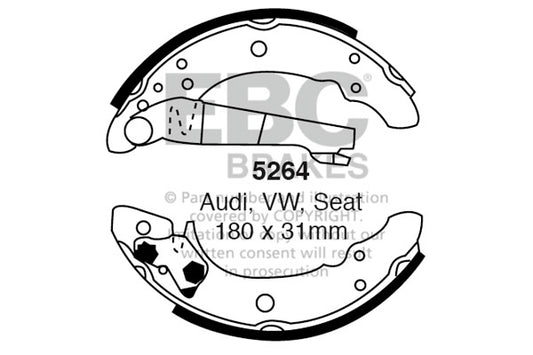 EBC Brake Shoe Replacement Set (5186)