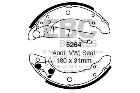 EBC Brake Shoe Replacement Set (5186)