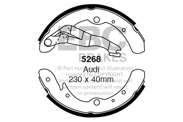 EBC Brake Shoe Replacement Set (5236)