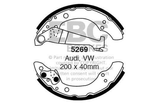 EBC Brake Shoe Replacement Set (5267)