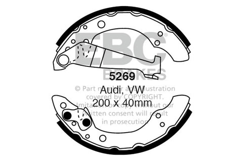 EBC Brake Shoe Replacement Set (5267)