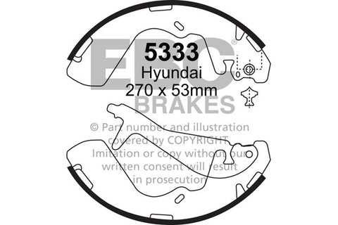 EBC Brake Shoe Replacement Set (6445)