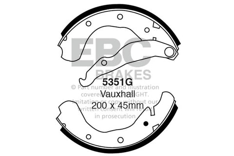 EBC Replacement Brake Shoe Set (5351G)