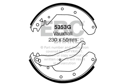 EBC Replacement Brake Shoe Set (5353G)