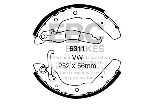 EBC Brake Shoe Replacement Set (6492)