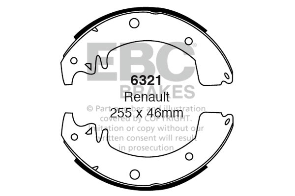 EBC Brake Shoe Replacement Set (6240)