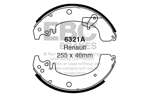 EBC Replacement Brake Shoe Set (6321A)