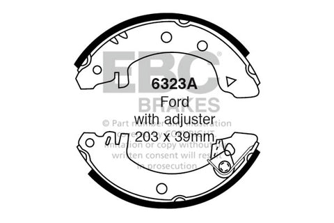 EBC Replacement Brake Shoe Set (6323A)