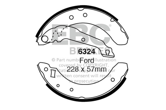 EBC Brake Shoe Replacement Set (6476)