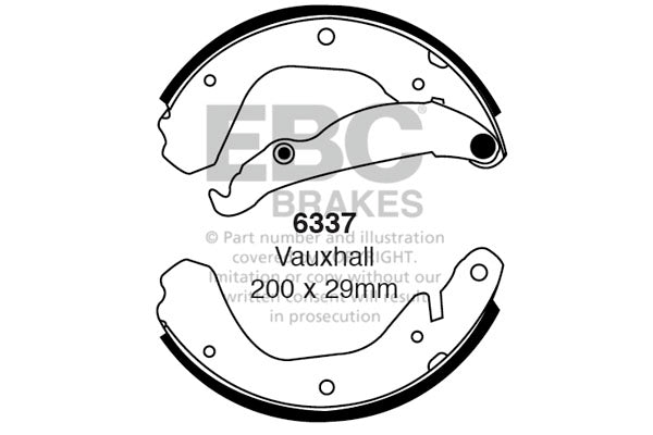 EBC Brake Shoe Replacement Set (5254)