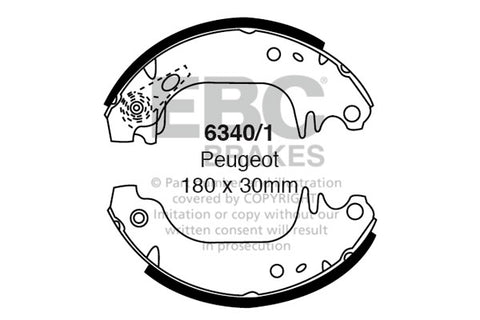 EBC Replacement Brake Shoe Set (6340/1)