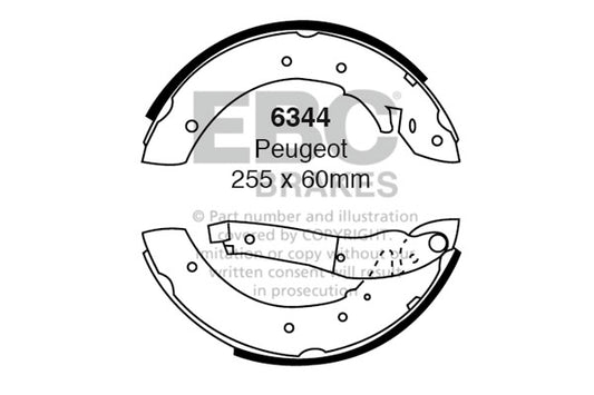 EBC Brake Shoe Replacement Set (6489)