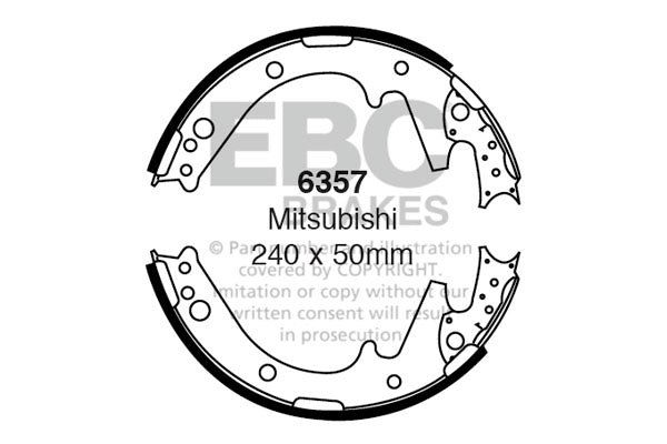 EBC Brake Shoe Replacement Set (6673)