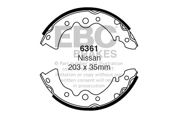 EBC Brake Shoe Replacement Set (6461)