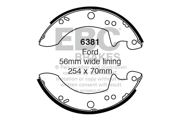 EBC Brake Shoe Replacement Set (6382)