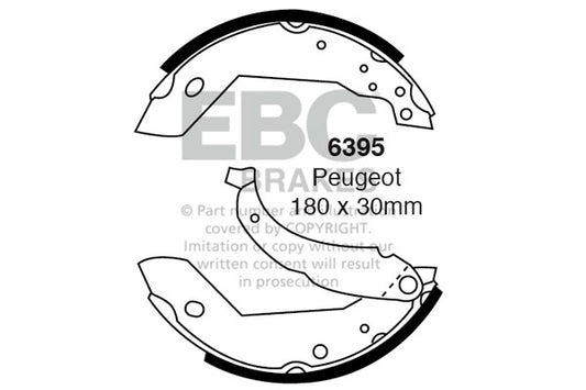 EBC Brake Shoe Replacement Set (6557)