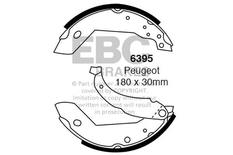 EBC Brake Shoe Replacement Set (6557)