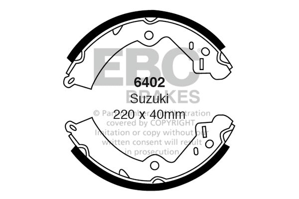 EBC Brake Shoe Replacement Set (6416)