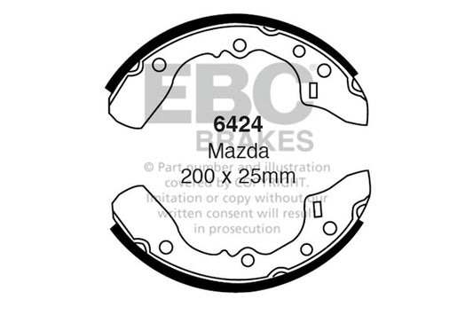 EBC Brake Shoe Replacement Set (6457)